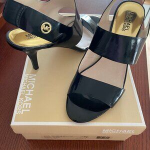 Michael Kors Rochelle Open Toe Heels - Black - sz 8.5